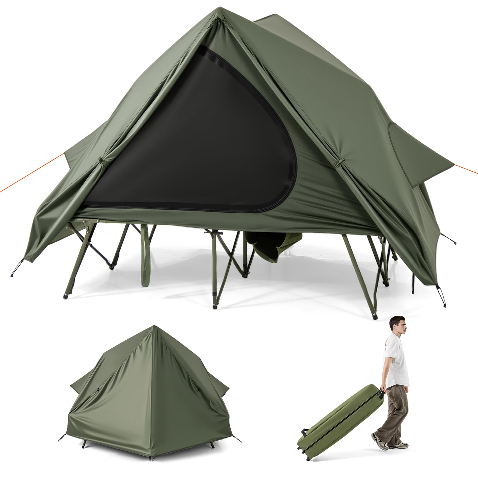 コットテント 2人用 Amazon.co.jp: GYMAX (ジーマックス) 2人用 キャンプ用コットテント